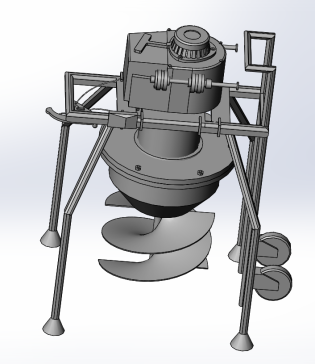 小型植树挖坑机设计【三维SW模型+11张CAD图纸+说明书】