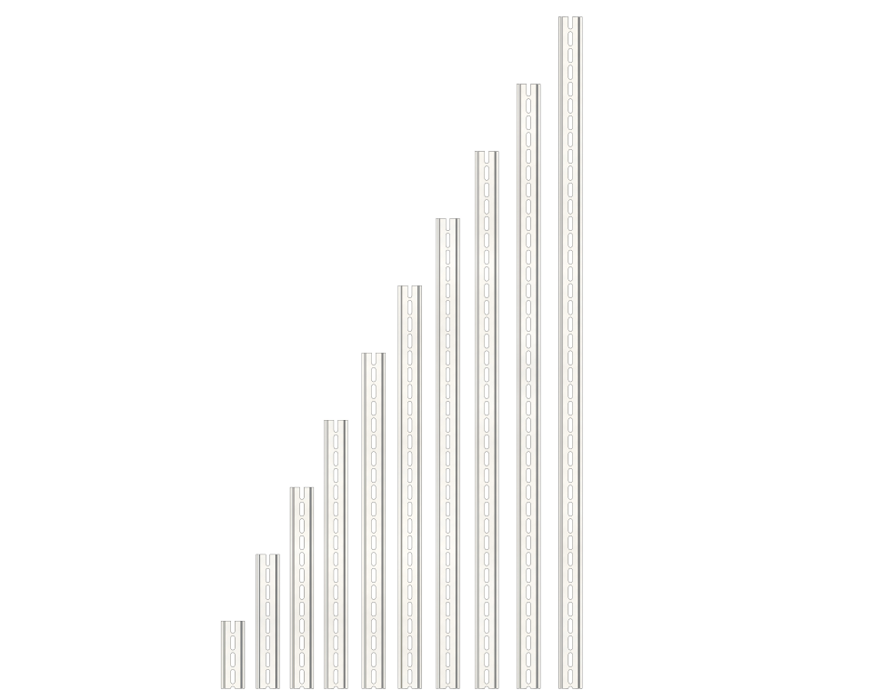 标准DIN导轨35×7.5(帽型)用于电气和自动化安装。