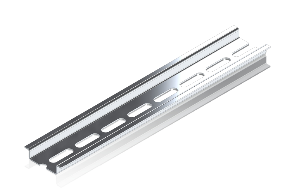 标准DIN导轨35×7.5(帽型)用于电气和自动化安装。