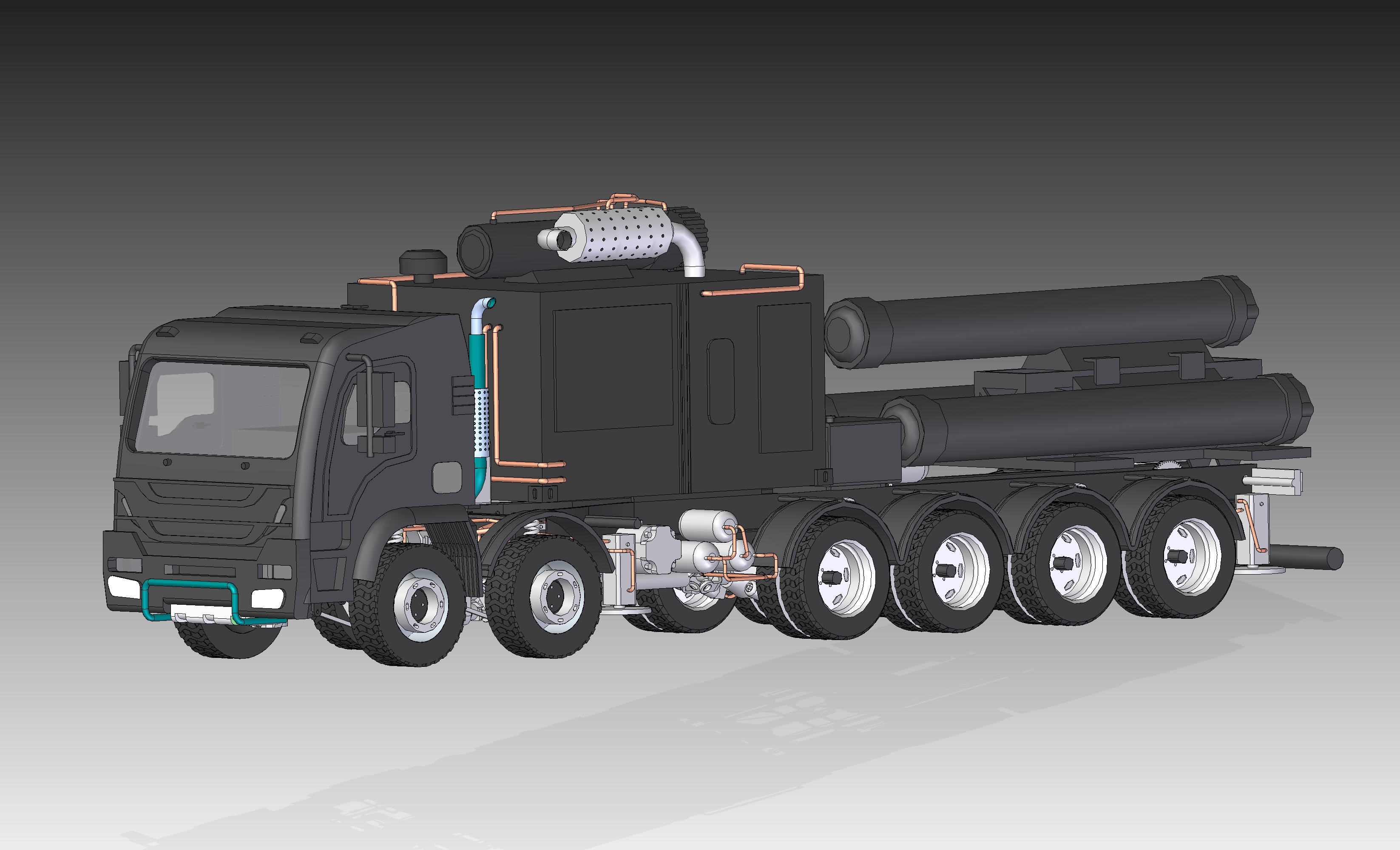 导弹发射车 Brahmos Missile Launcher Truck 洲际导弹移动发射车
