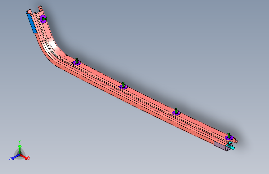 众泰 B40 -6209110001 左滑门中滑轨总成