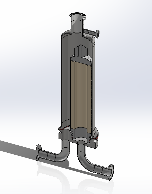 10英寸液体过滤器外壳,带1英寸端口