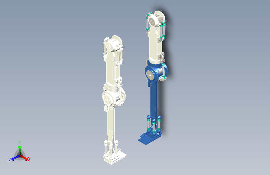 外骨骼机器人下肢增力机构设计及模型制作