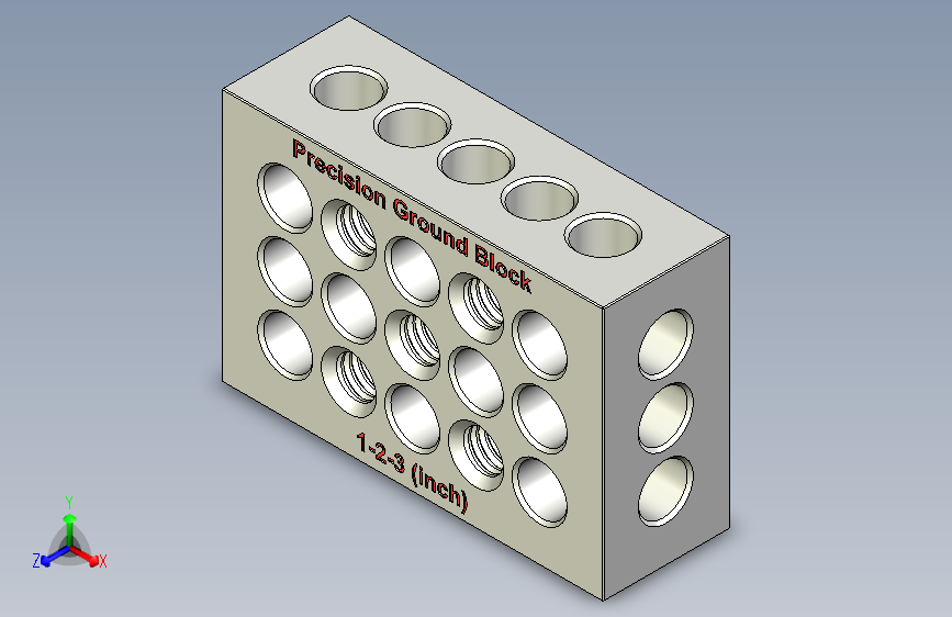 精密研磨工具块 1×2×3 英寸