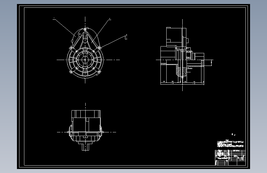 LH0191【图纸】基于博世IBooster的电子助力器结构优化与设计 主视图