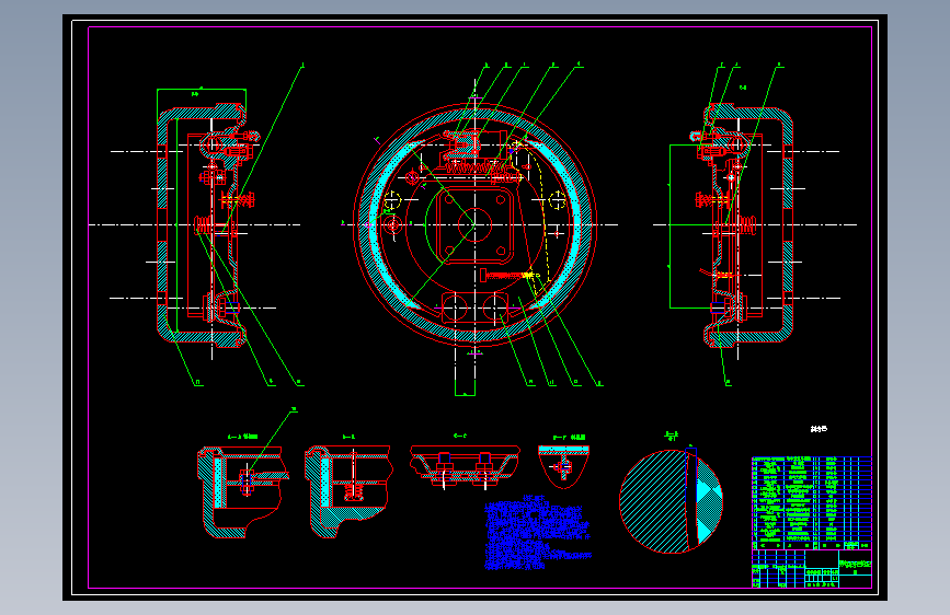 鼓式制动器装配图