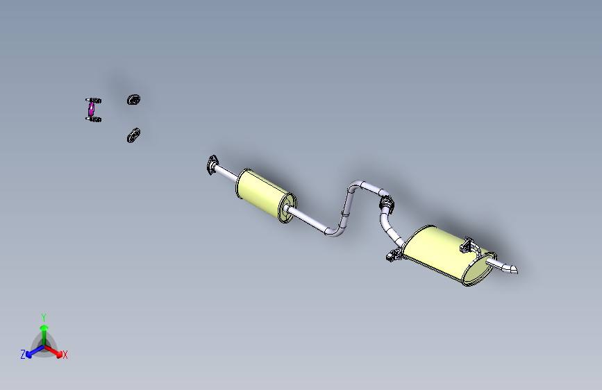 海马M2 MA10-40-000M1 排气管和消声器