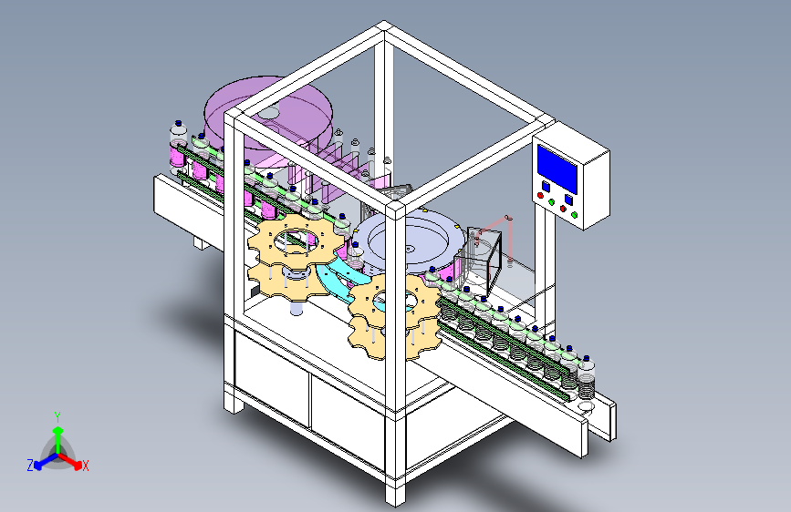 高速旋转标签机，使用热胶，适用于圆瓶
