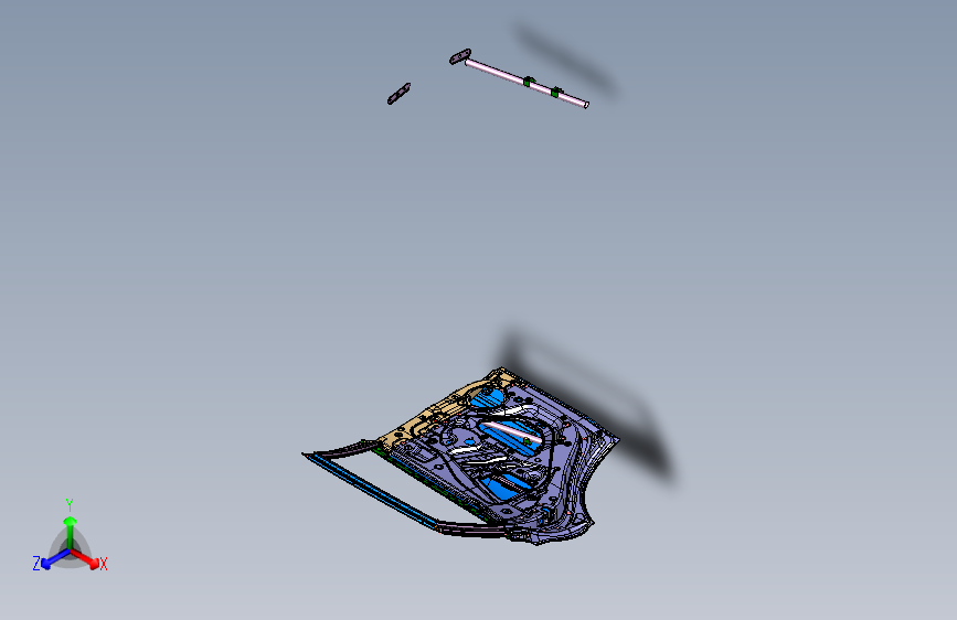 力帆X80 Y6201001左后侧车门装配总成