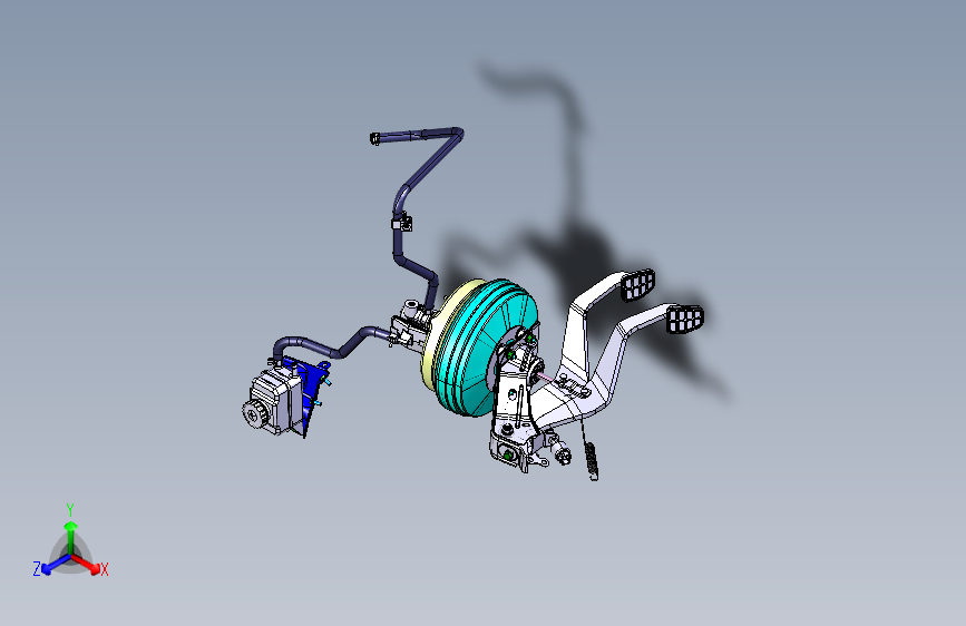 力帆X80 YAB3504-制动踏板及传动装置