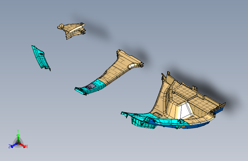 猎豹 CS9 B005402001_M_左侧围内饰装置图（有侧气帘）
