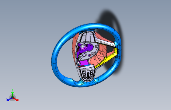 猎豹 CS9 B003402001_M_转向盘装置图（发泡）