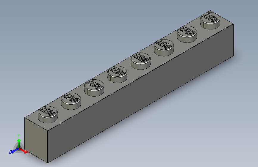 经典乐高积木BRICK 1X8