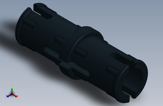 乐高套装发动机组件2780 Black Technic Pin with Friction and Slots.SLDPRT