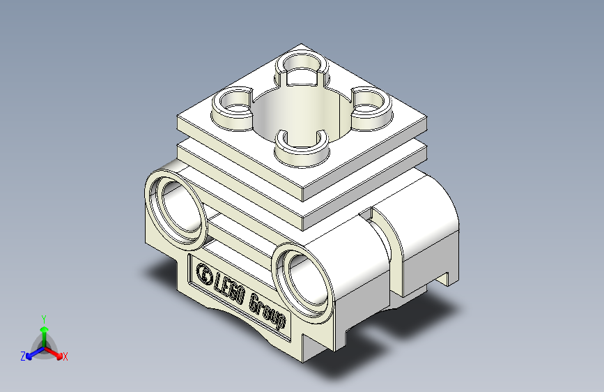 乐高套装发动机组件2850 Clear Technic Engine Cylinder Head.IGS