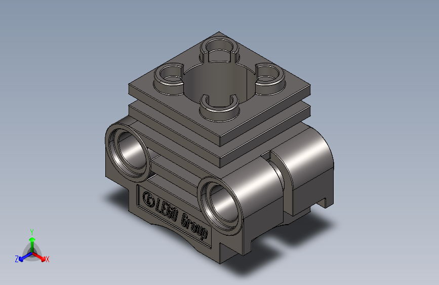 乐高套装发动机组件2850 Dark Stone Grey Technic Engine Cylinder Head.IGS