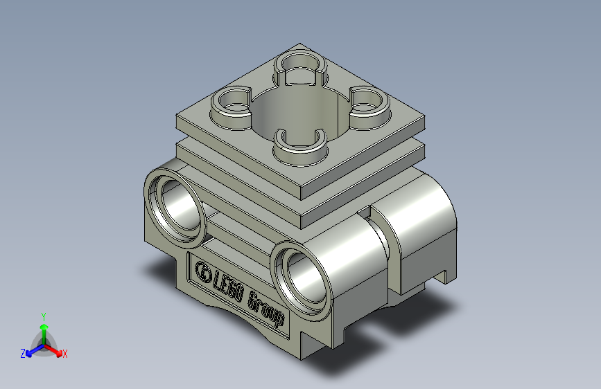 乐高套装发动机组件2850 Old Grey Technic Engine Cylinder Head.IGS