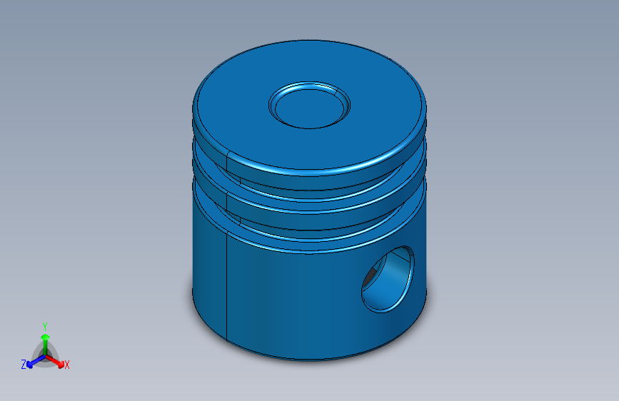 乐高套装发动机组件2851 Blue Technic Engine Piston Round.IGS