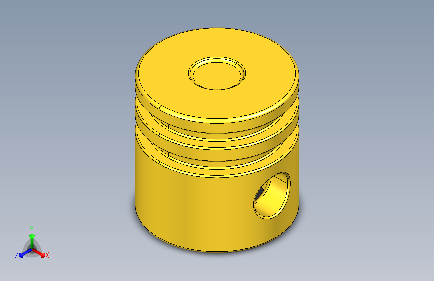 乐高套装发动机组件2851 Bright Yellow Technic Engine Piston Round.IGS