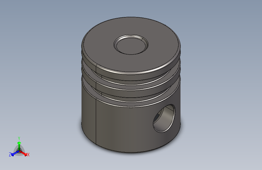 乐高套装发动机组件2851 Dark Stone Technic Engine Piston Round.IGS