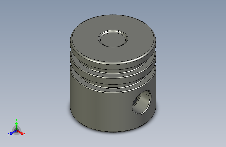 乐高套装发动机组件2851 Old Dark Grey Technic Engine Piston Round.IGS