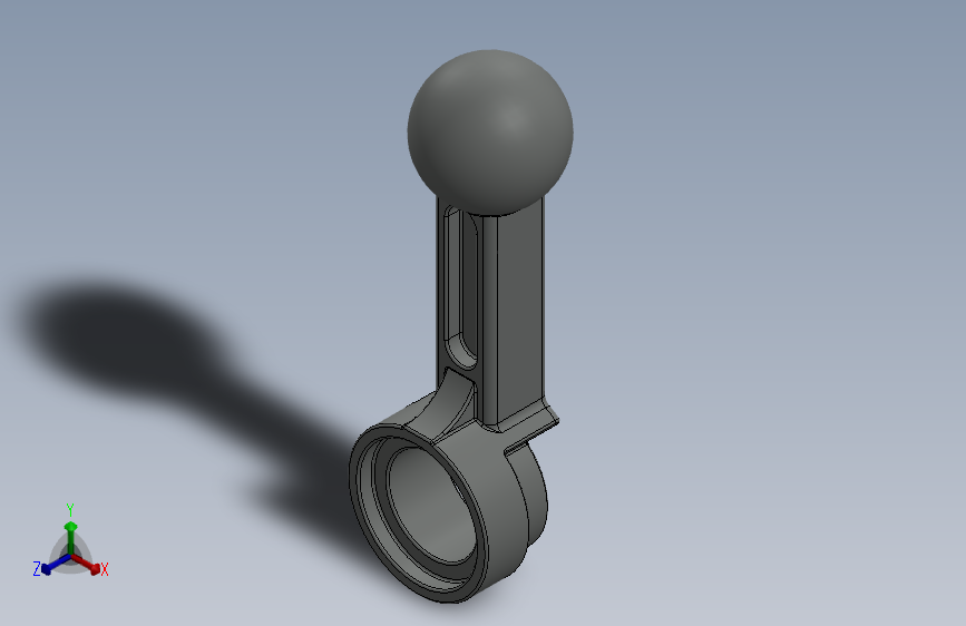 乐高套装发动机组件2852 Old Grey Technic Engine Connecting Rod.SLDPRT