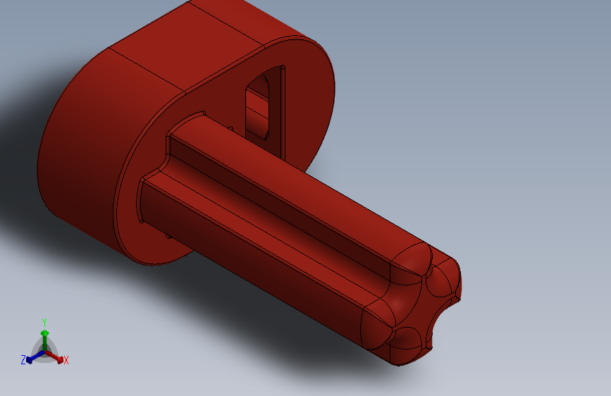 乐高套装发动机组件2853 Bright Red Technic Engine Crankshaft.SLDPRT