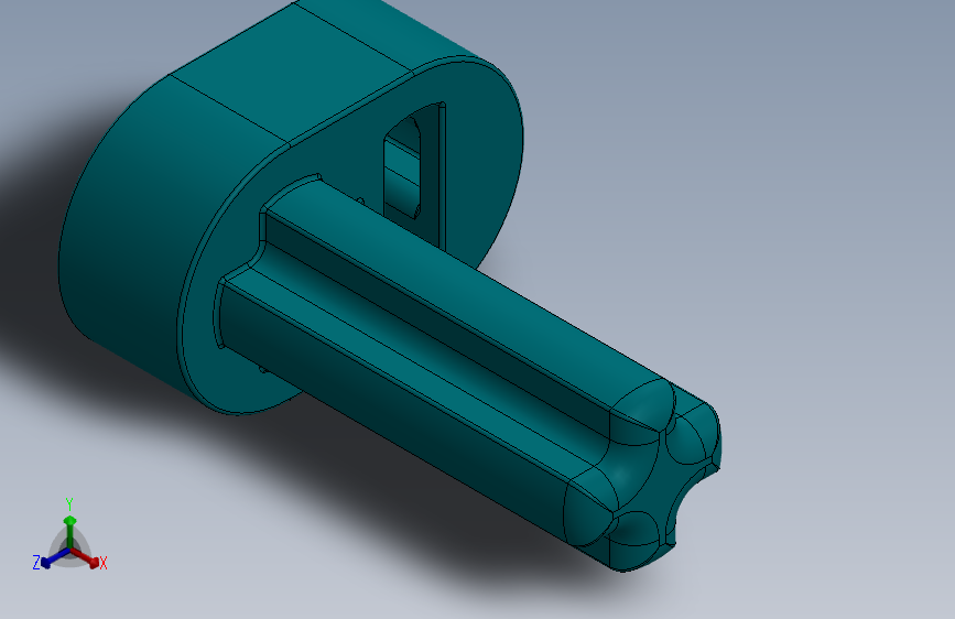 乐高套装发动机组件2853 Teal - Bright Bluish Green Technic Engine Crankshaft.SLDPRT