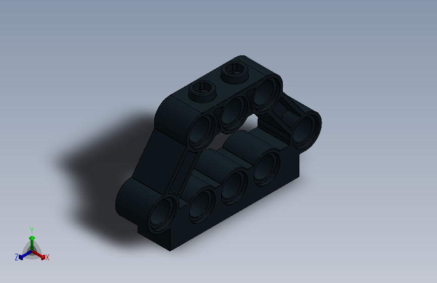 乐高套装发动机组件32333 Black Technic Engine Block 1 x 5 x 3.SLDPRT