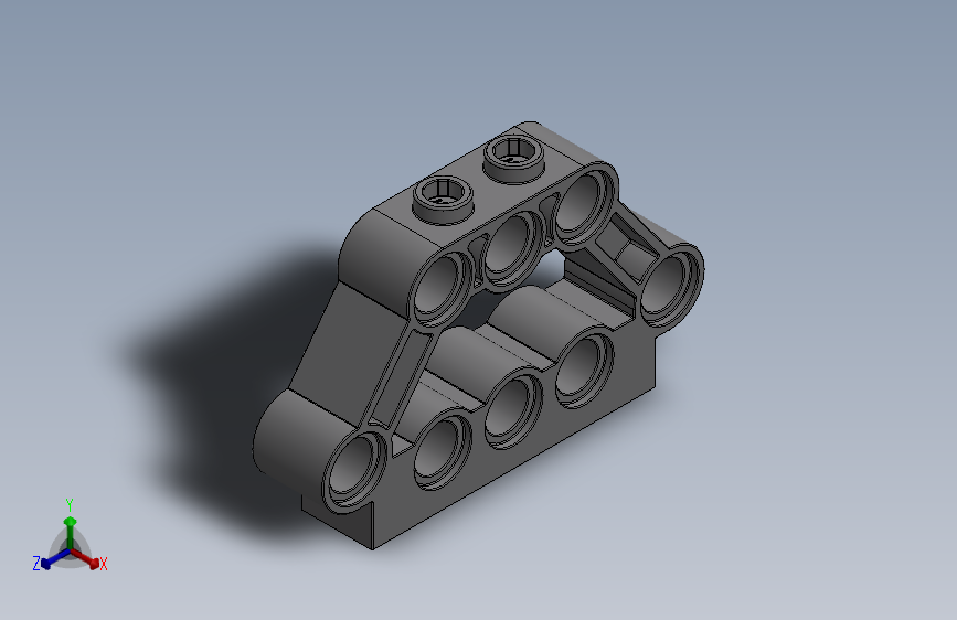 乐高套装发动机组件32333 Medium Stone Technic Engine Block 1 x 5 x 3.SLDPRT