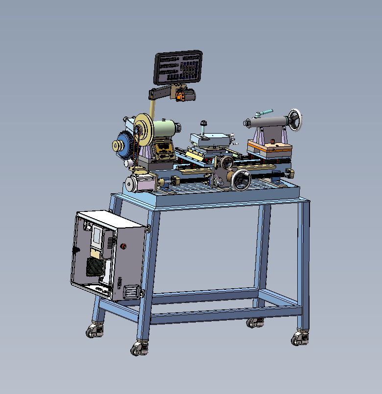 电子丝杠手动ER32夹头车床step