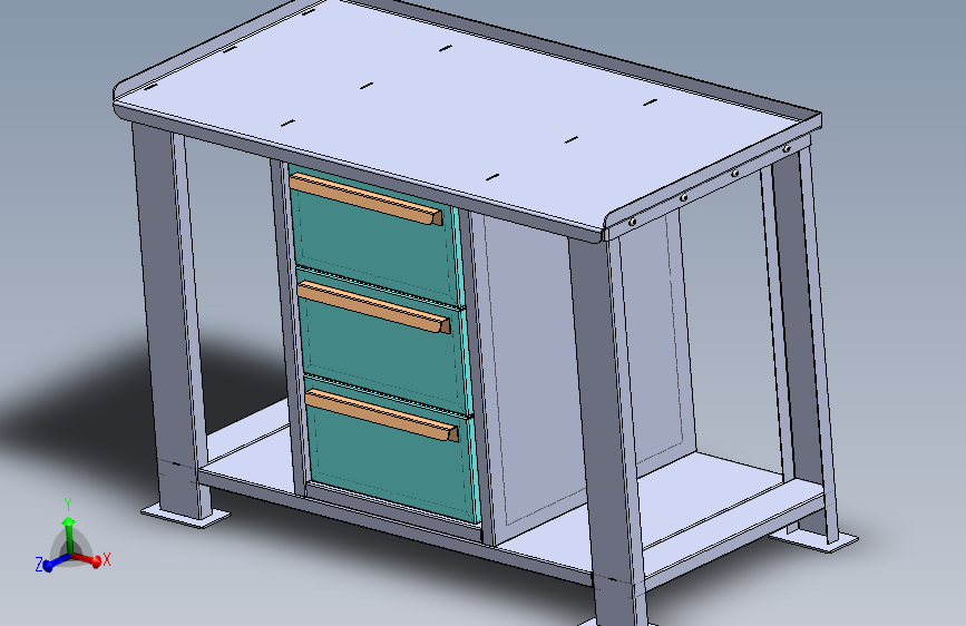 紧凑型钢制工作台
