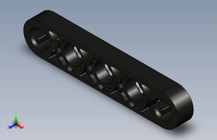 ZMROBO举升臂薄1x5-轴孔-模拟LEGO 11478