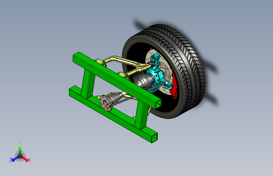 双横臂式悬架3D图纸