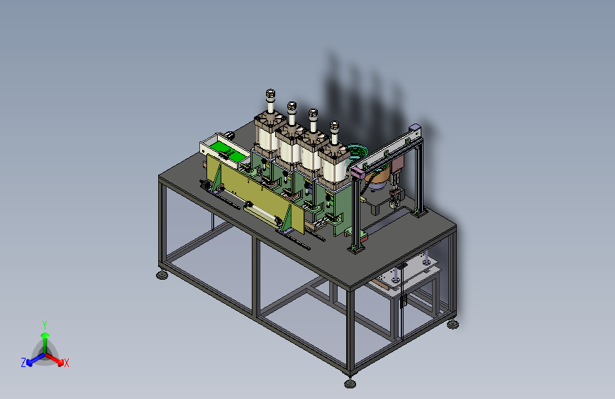 一款马达转子组装啤压设备3D图纸