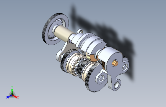 双离合器传动齿轮箱3D图纸
