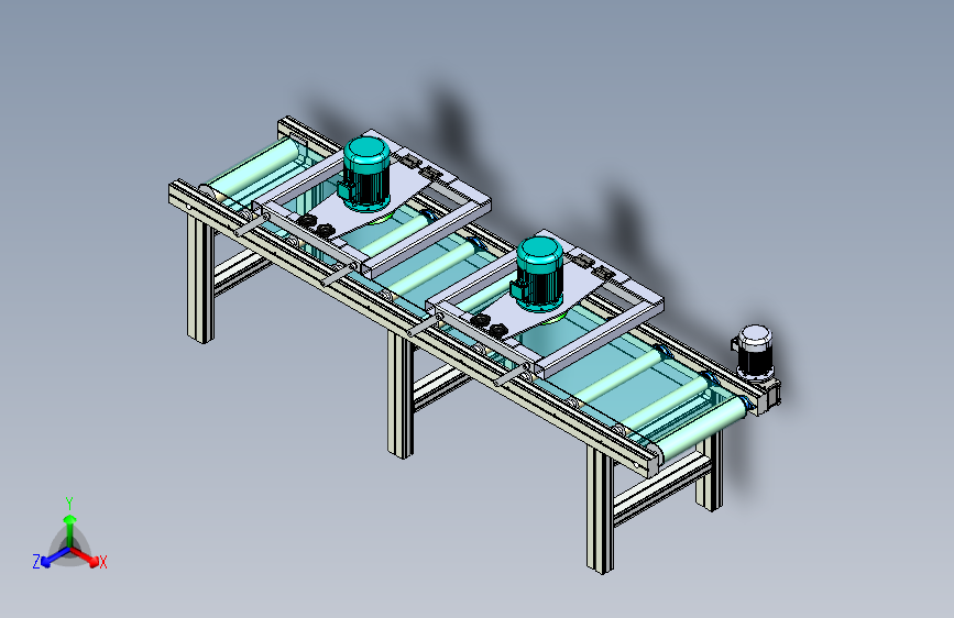 一款木板涂油机三维模型