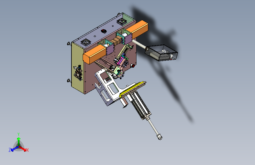 一款内外圈涂胶机三维模型