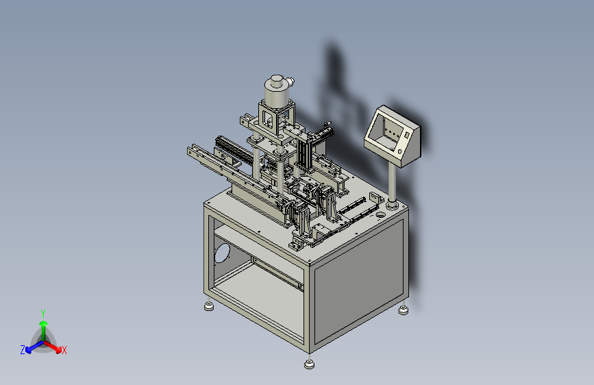一款纽扣马达封口机三维模型