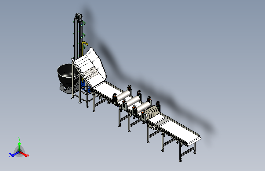一款旗花面成型机三维模型