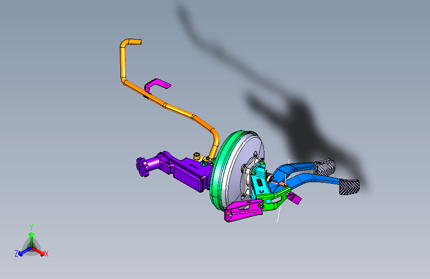 猎豹 CS9 B003504001_M_制动踏板带总泵装置