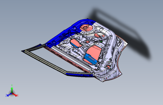 猎豹 CS9 B006201001_M_左后门钣金总成装置
