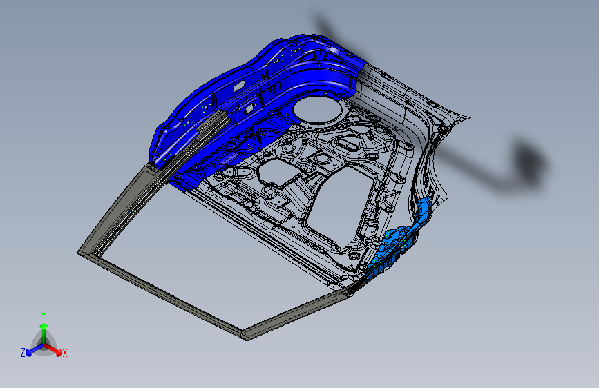 猎豹 CS9 B006201002_M_右后门钣金总成装置