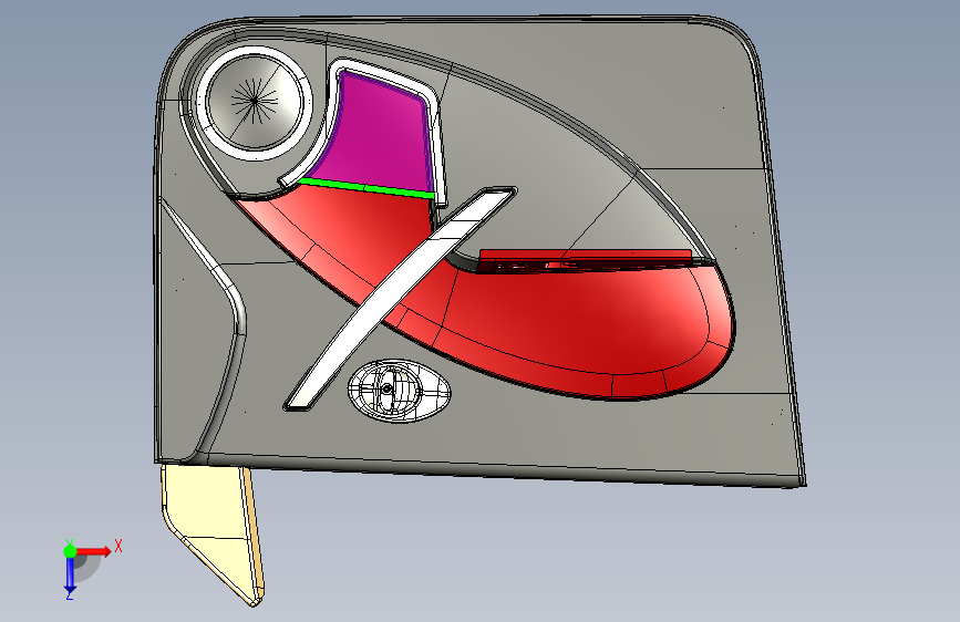 众泰知豆 Door Assembly 俯视图