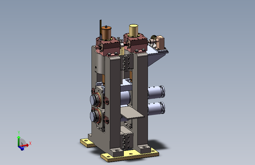 两辊式轧钢机设计含sw三维