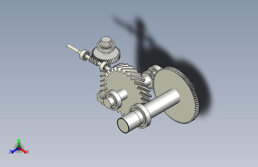 两阶段蜗杆螺旋一级变速箱