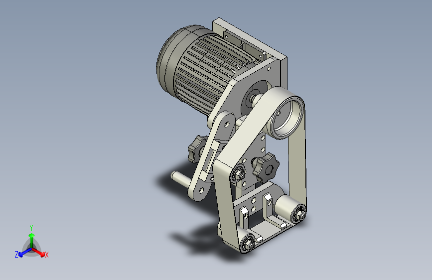 2x36砂带打磨机 3D建模图纸