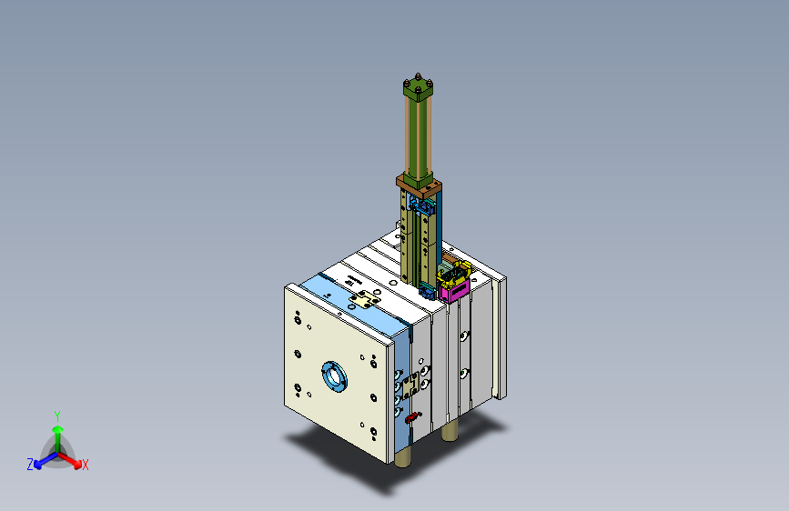 油缸带动齿条脱螺纹模具