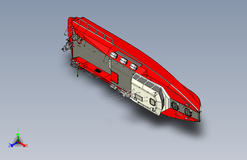 17米长快艇3D图纸(Rhino设计)