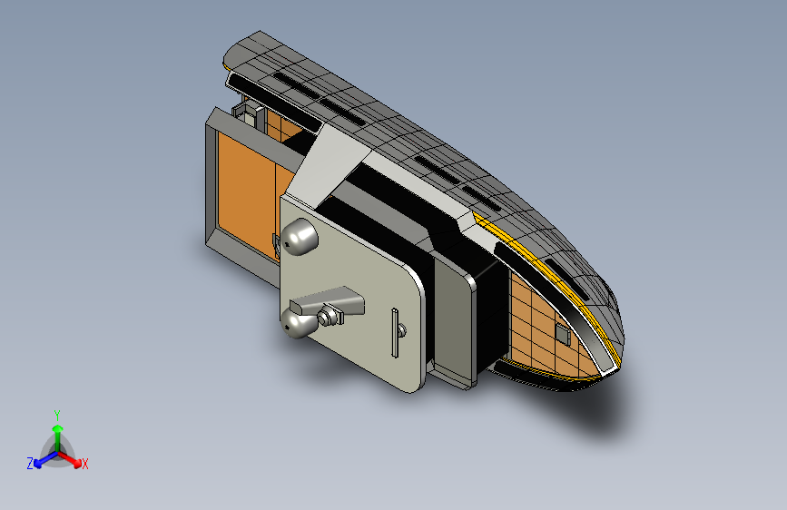 21m长简易双层游艇3D图纸